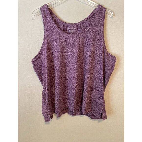 Athleta Uptempo II Tank Top Purple Heather XL Polyester Blend Womens Activewear - Picture 1 of 4